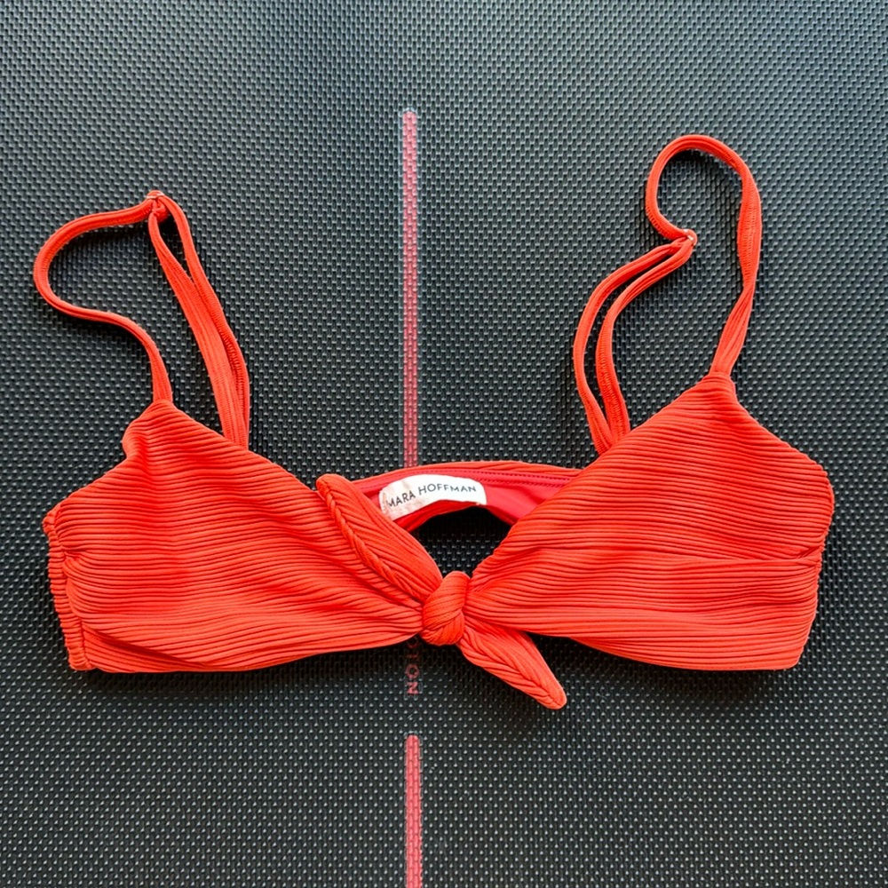 Mara Hoffman Orange Bikini Top - size m